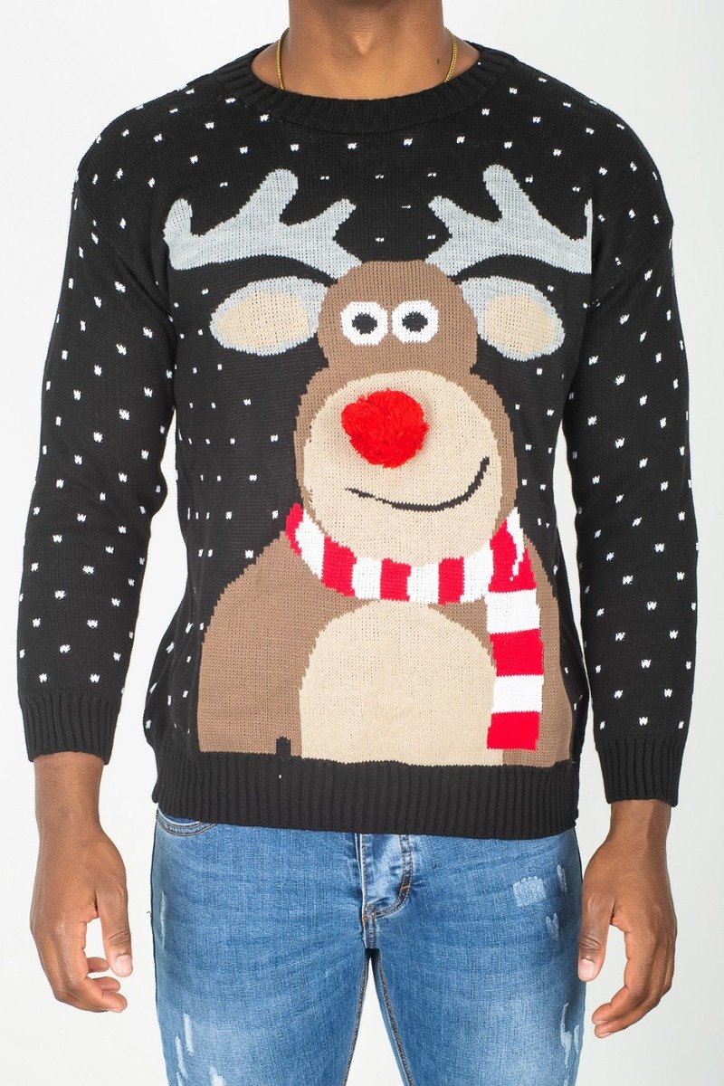 Sonny Pom Rudolph Christmas Jumper Thumbnail Sonny Pom Rudolph Christmas Jumper Thumbnail