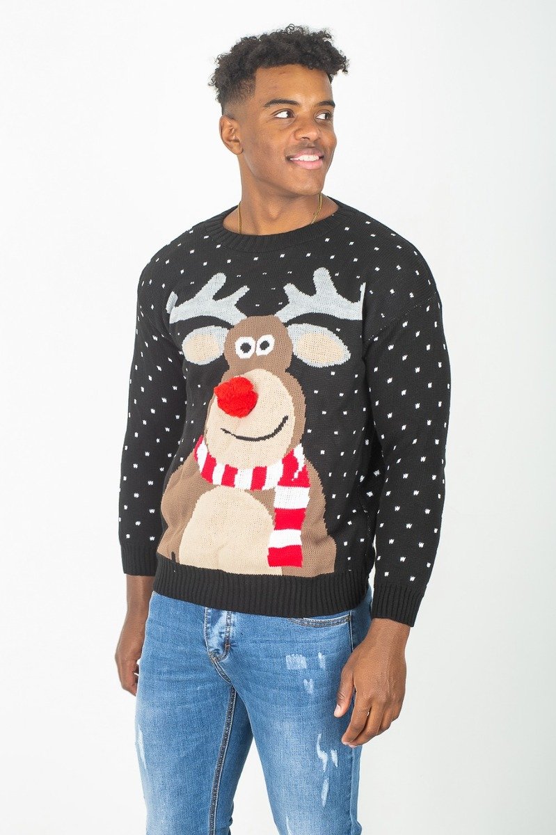 Sonny Pom Rudolph Christmas Jumper Thumbnail Sonny Pom Rudolph Christmas Jumper Thumbnail