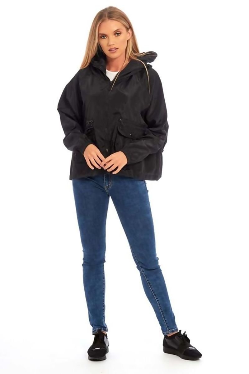 Gwen Zip Through Crop Cagoule Jacket Thumbnail Gwen Zip Through Crop Cagoule Jacket Thumbnail