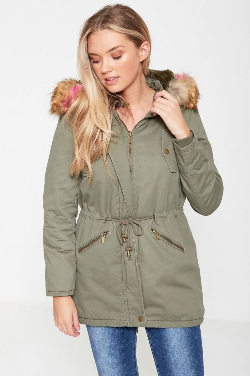Vera Brave Soul Fur Lined Hood Parka Vera Brave Soul Fur Lined Hood Parka
