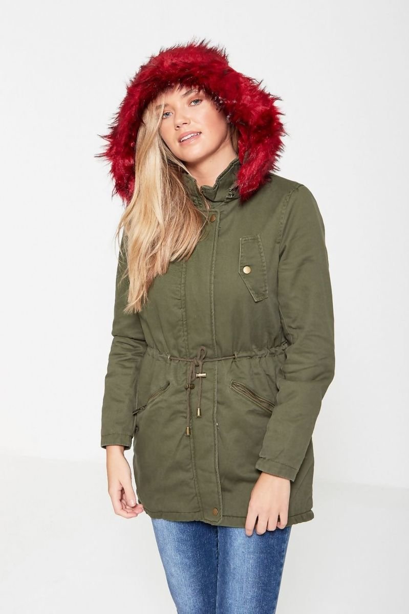 Vera Brave Soul Fur Lined Hood Parka Vera Brave Soul Fur Lined Hood Parka