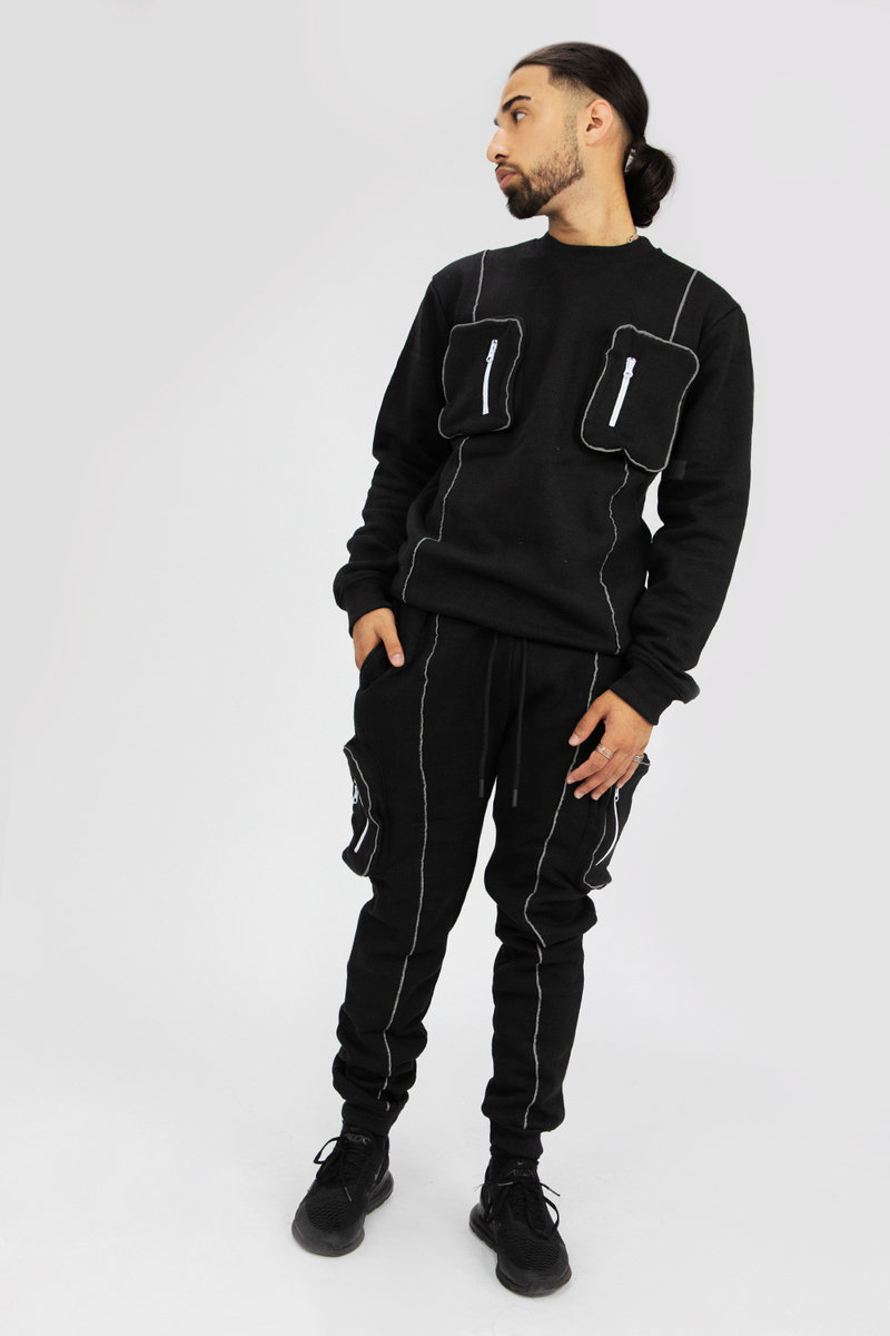 Felix Reflective Piped Cargo Pockets Tracksuit Thumbnail Felix Reflective Piped Cargo Pockets Tracksuit Thumbnail