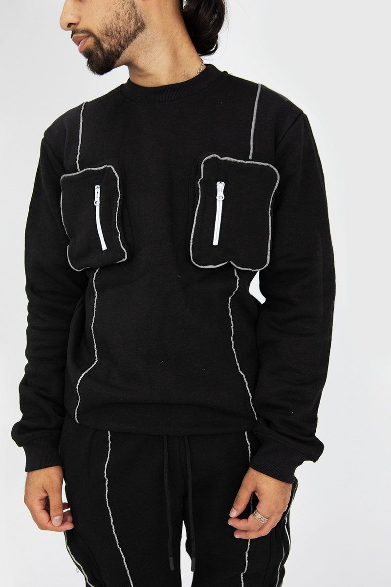Felix Reflective Piped Cargo Pockets Tracksuit Thumbnail Felix Reflective Piped Cargo Pockets Tracksuit Thumbnail