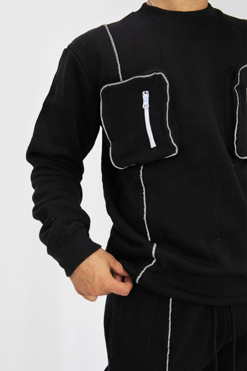 Felix Reflective Piped Cargo Pockets Tracksuit Thumbnail Felix Reflective Piped Cargo Pockets Tracksuit Thumbnail