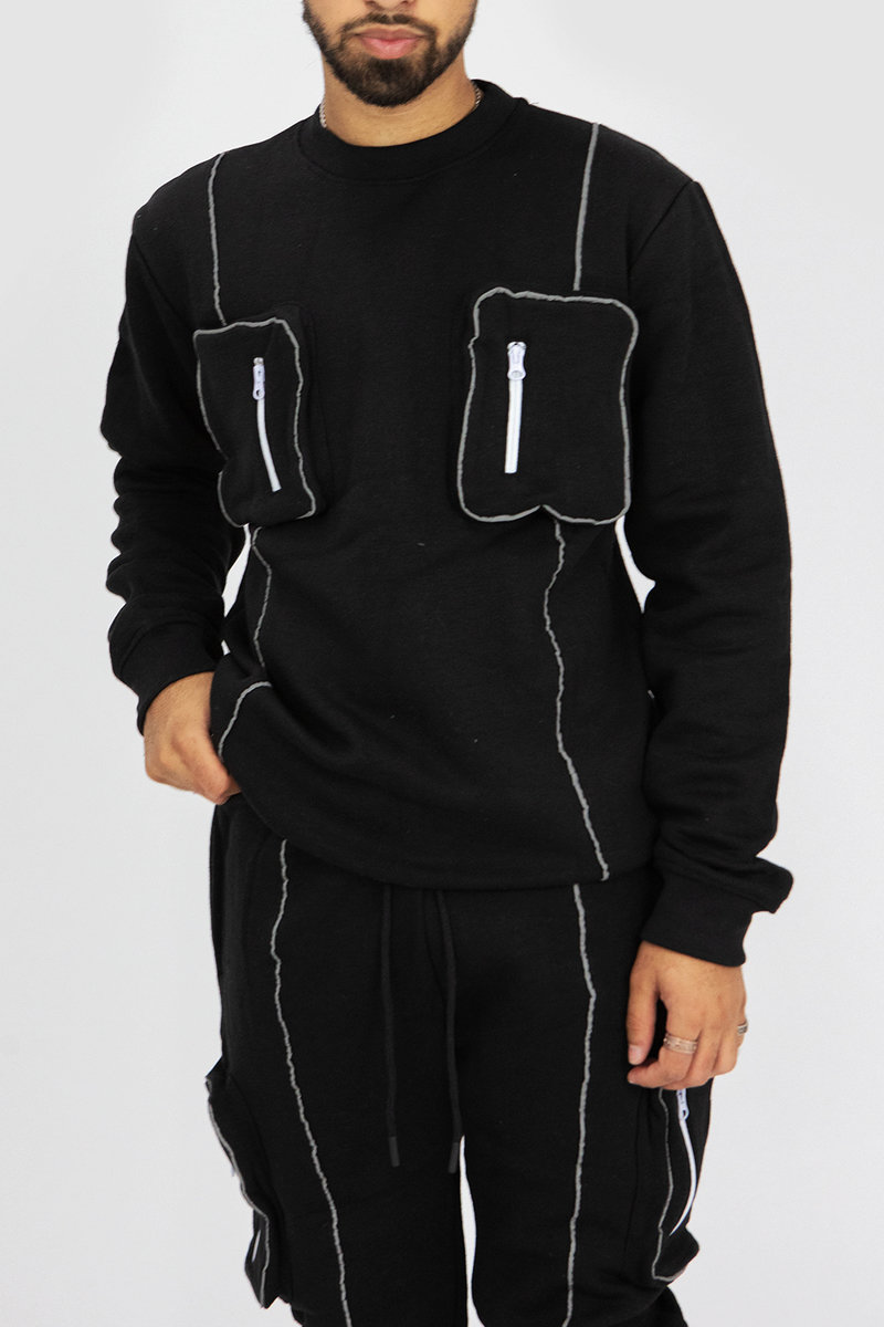 Felix Reflective Piped Cargo Pockets Tracksuit Thumbnail Felix Reflective Piped Cargo Pockets Tracksuit Thumbnail