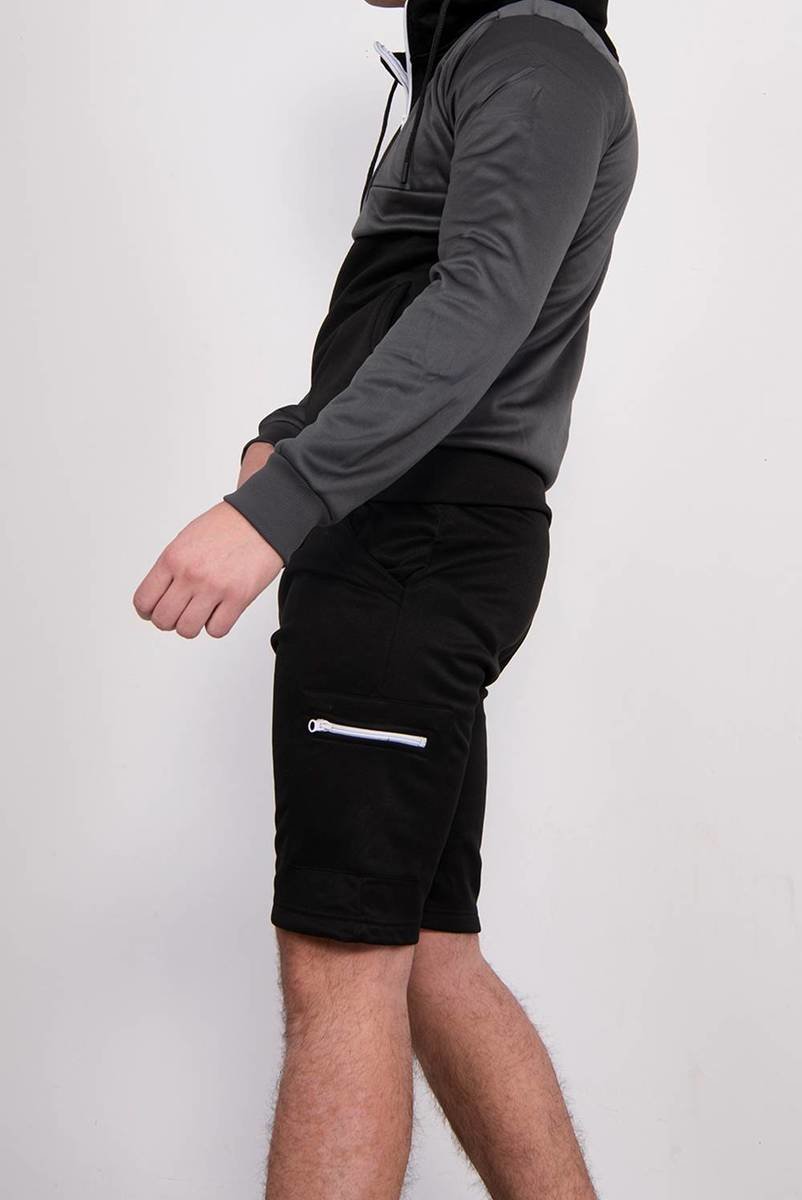 Cooper Two Tone Half Zip Hooded Short Set Thumbnail Cooper Two Tone Half Zip Hooded Short Set Thumbnail