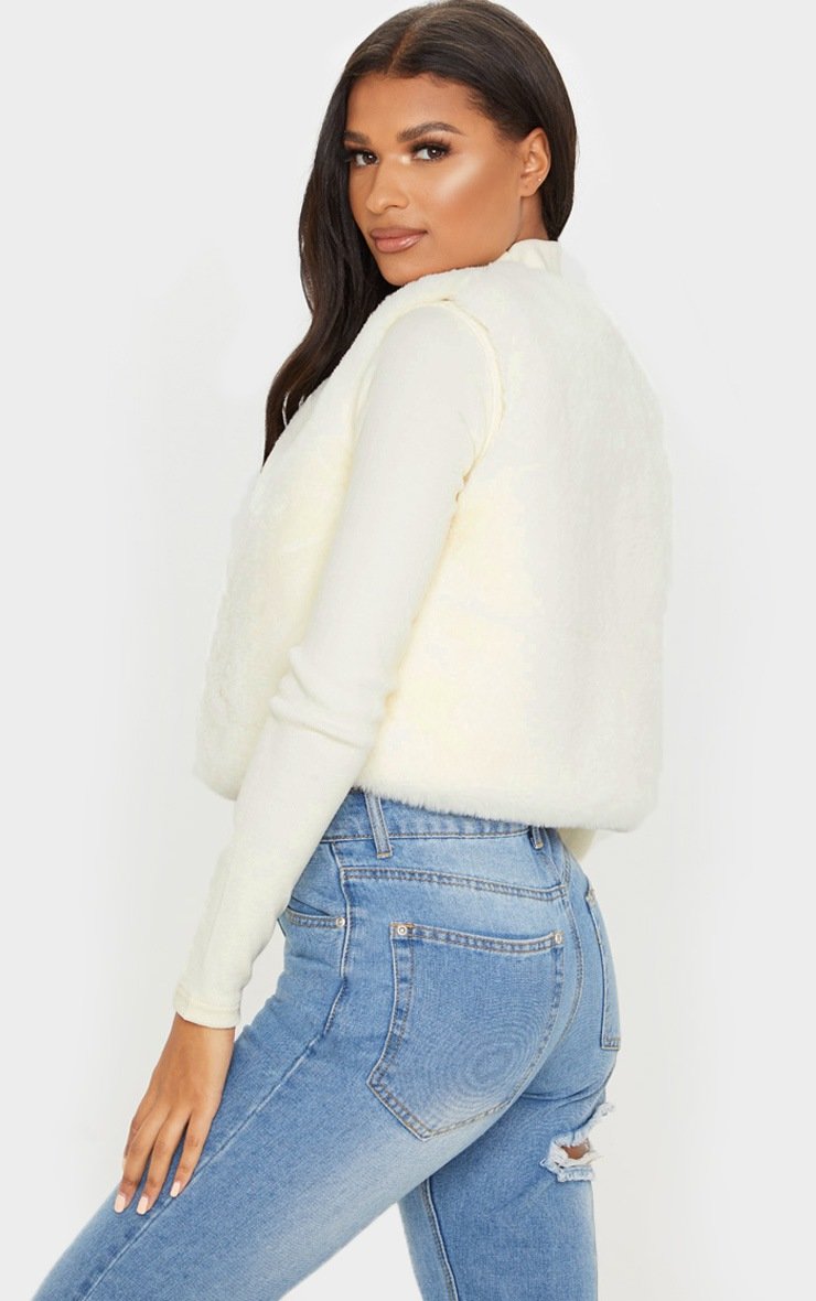 Ezmae Faux Fur Crop Gilet  Thumbnail