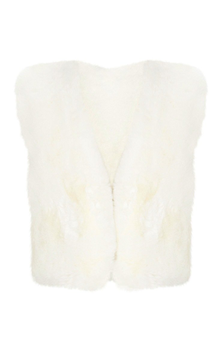 Ezmae Faux Fur Crop Gilet  Thumbnail