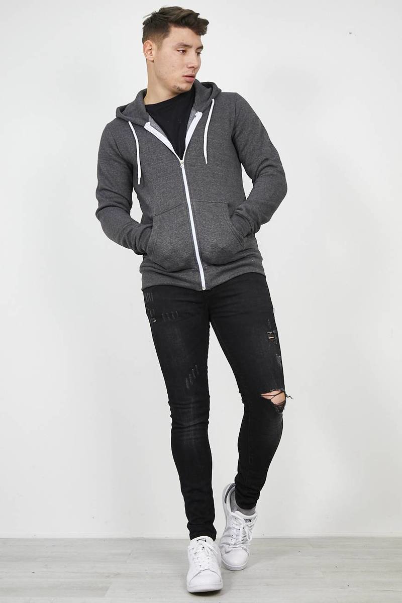Spencer Plain American Fleece Zip-Up Hoody Jacket Thumbnail Spencer Plain American Fleece Zip-Up Hoody Jacket Thumbnail