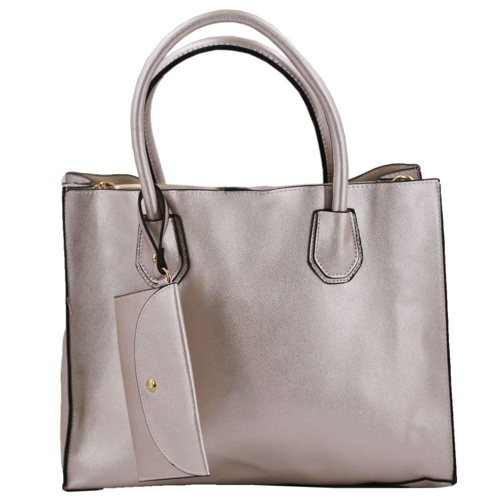 Effie Metallic Tote With Mini Purse Effie Metallic Tote With Mini Purse
