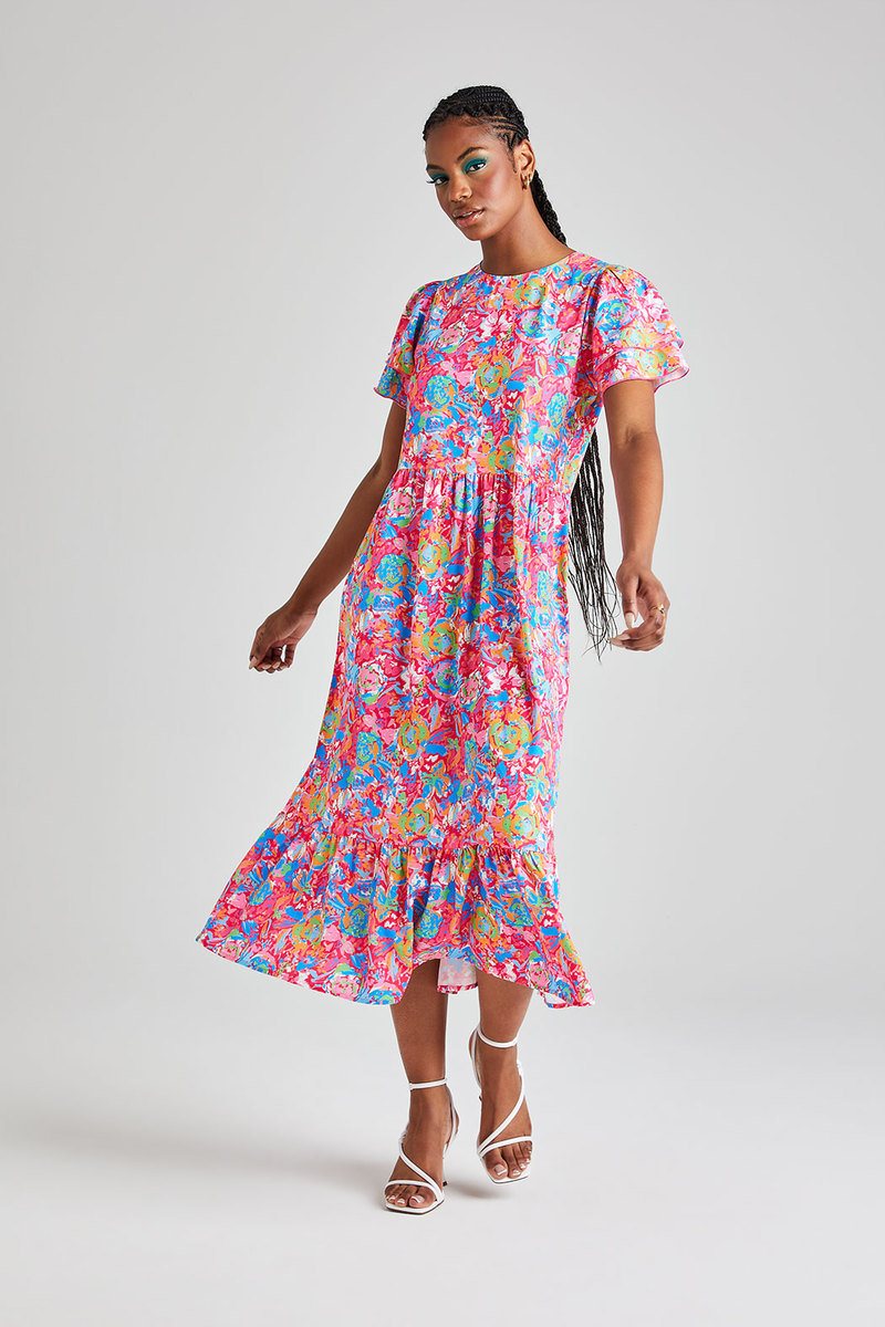 Eddie Floral Ruffle Smock Dress Eddie Floral Ruffle Smock Dress
