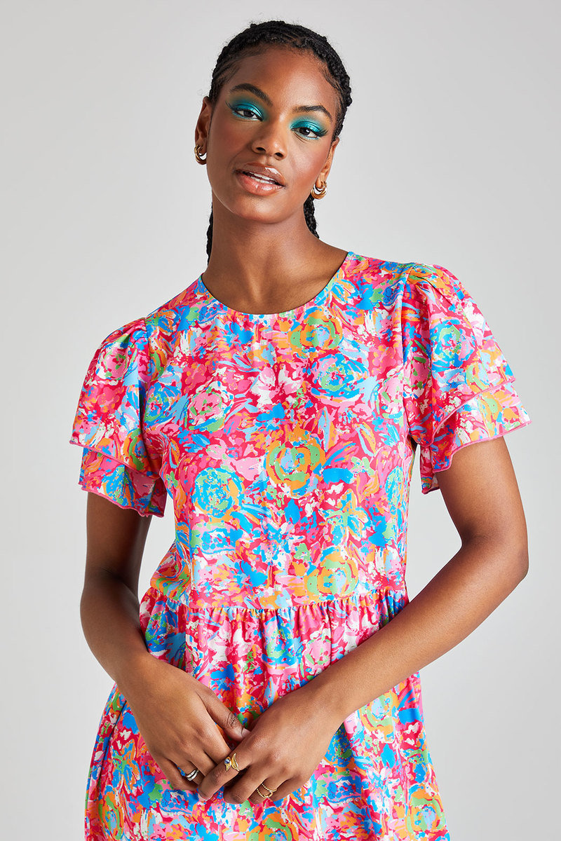 Eddie Floral Ruffle Smock Dress Thumbnail Eddie Floral Ruffle Smock Dress Thumbnail