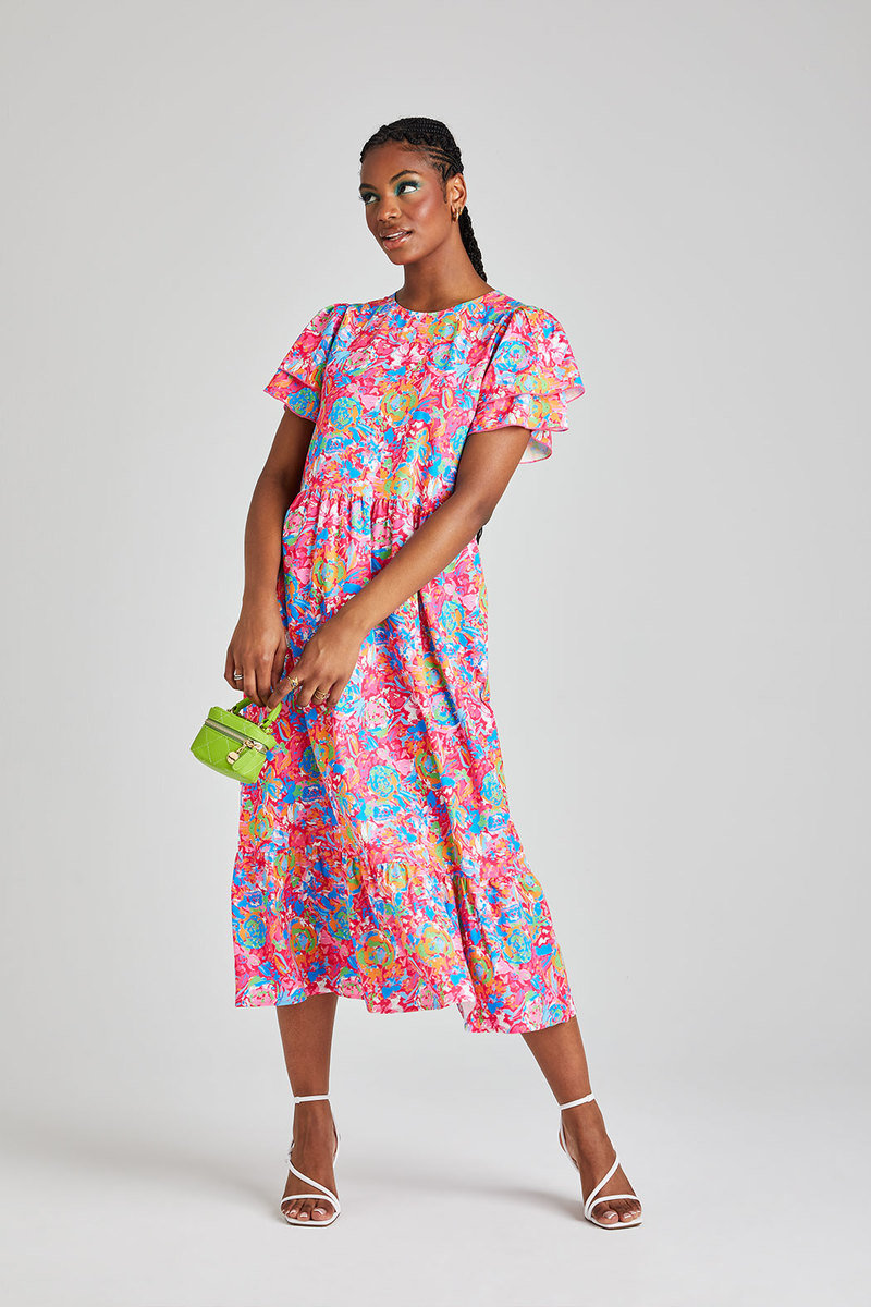 Eddie Floral Ruffle Smock Dress Thumbnail Eddie Floral Ruffle Smock Dress Thumbnail