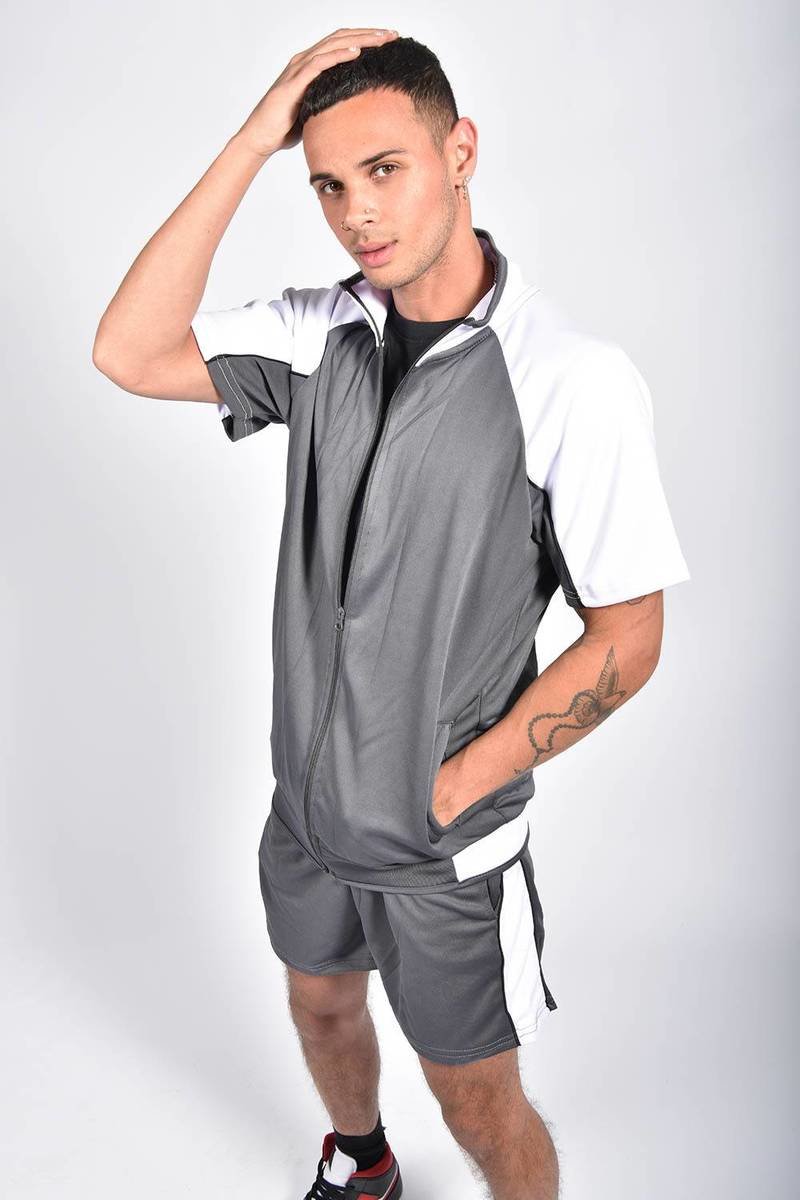 Jenson Active Raglan Contrast Panel Short Set Jenson Active Raglan Contrast Panel Short Set