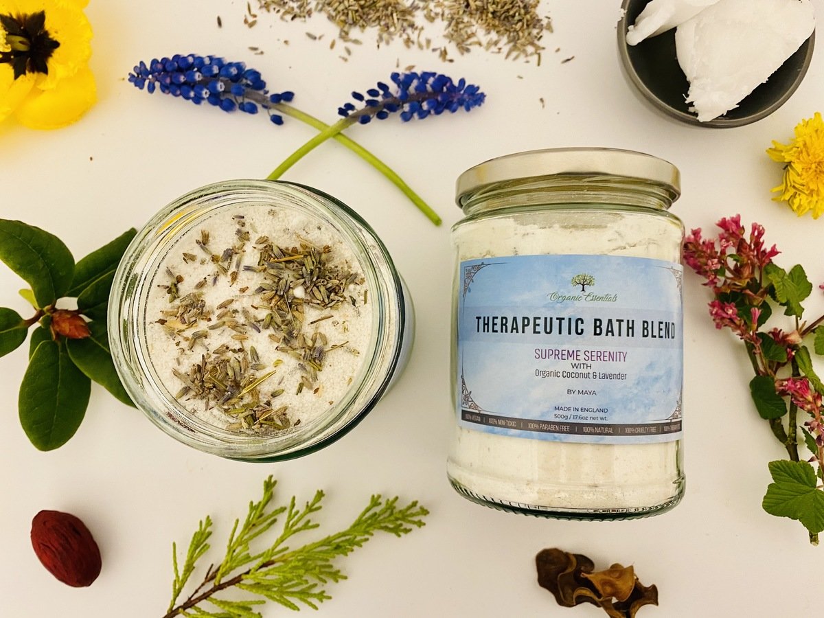 Luxury Bath Blend - Supreme Serenity - Organic Coconut & Lavender 500g Luxury Bath Blend - Supreme Serenity - Organic Coconut & Lavender 500g