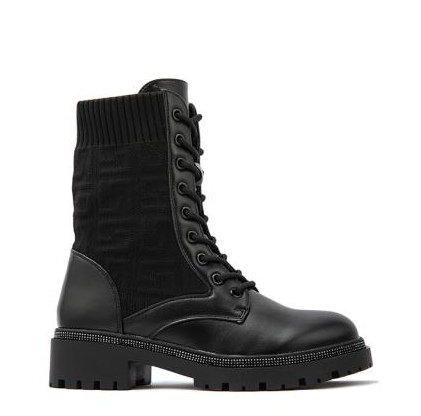 Emelia Lace Up Sock Ankle Boots with Chunky Stones Thumbnail Emelia Lace Up Sock Ankle Boots with Chunky Stones Thumbnail