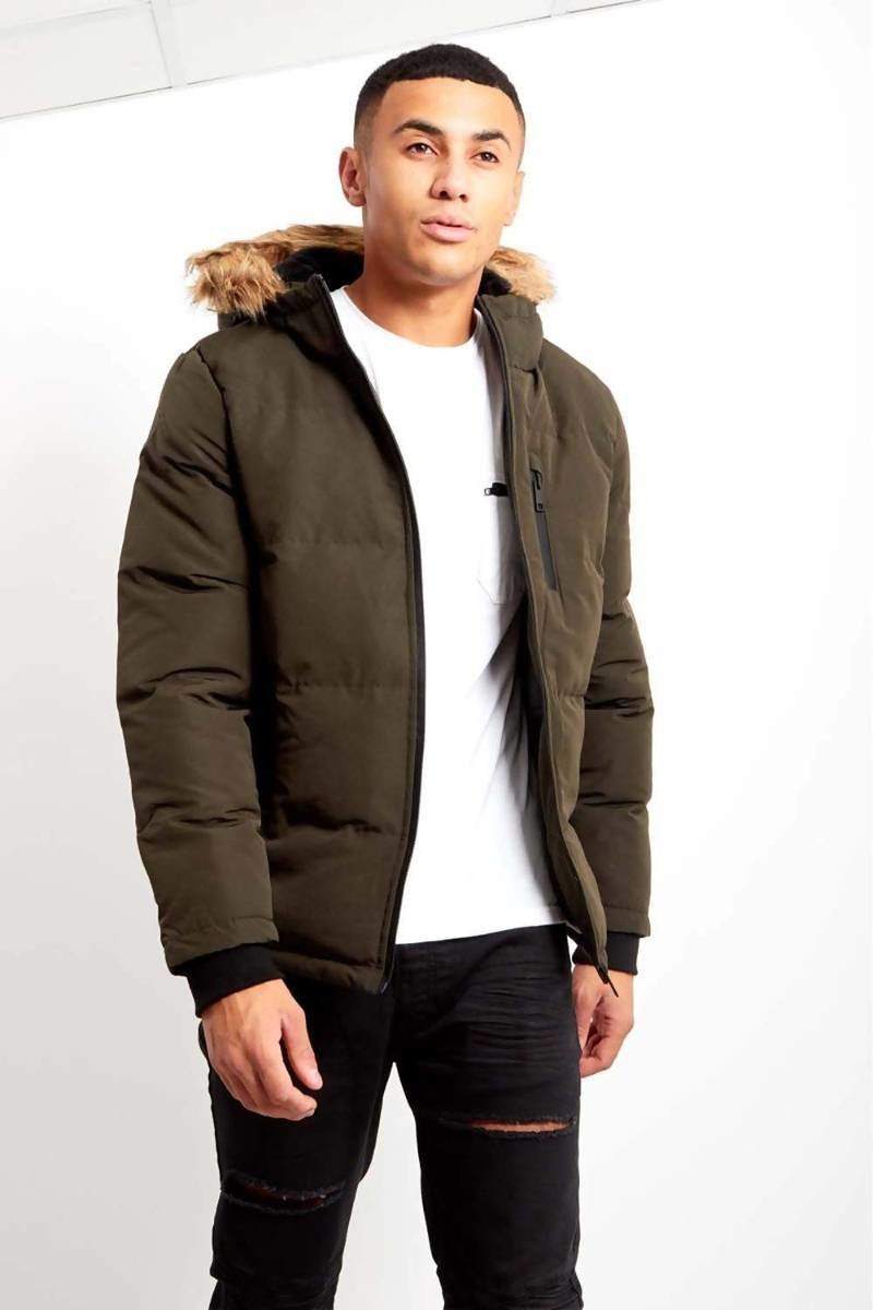 Ruben Contrast Faux Fur Hood Trim Padded Jacket Thumbnail Ruben Contrast Faux Fur Hood Trim Padded Jacket Thumbnail
