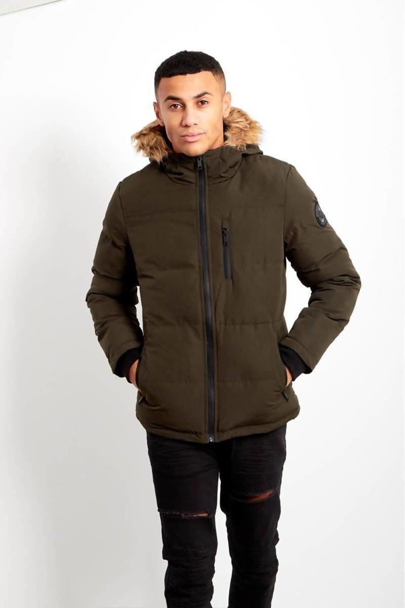 Ruben Contrast Faux Fur Hood Trim Padded Jacket Thumbnail Ruben Contrast Faux Fur Hood Trim Padded Jacket Thumbnail