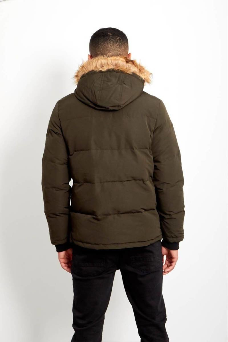 Ruben Contrast Faux Fur Hood Trim Padded Jacket Thumbnail Ruben Contrast Faux Fur Hood Trim Padded Jacket Thumbnail