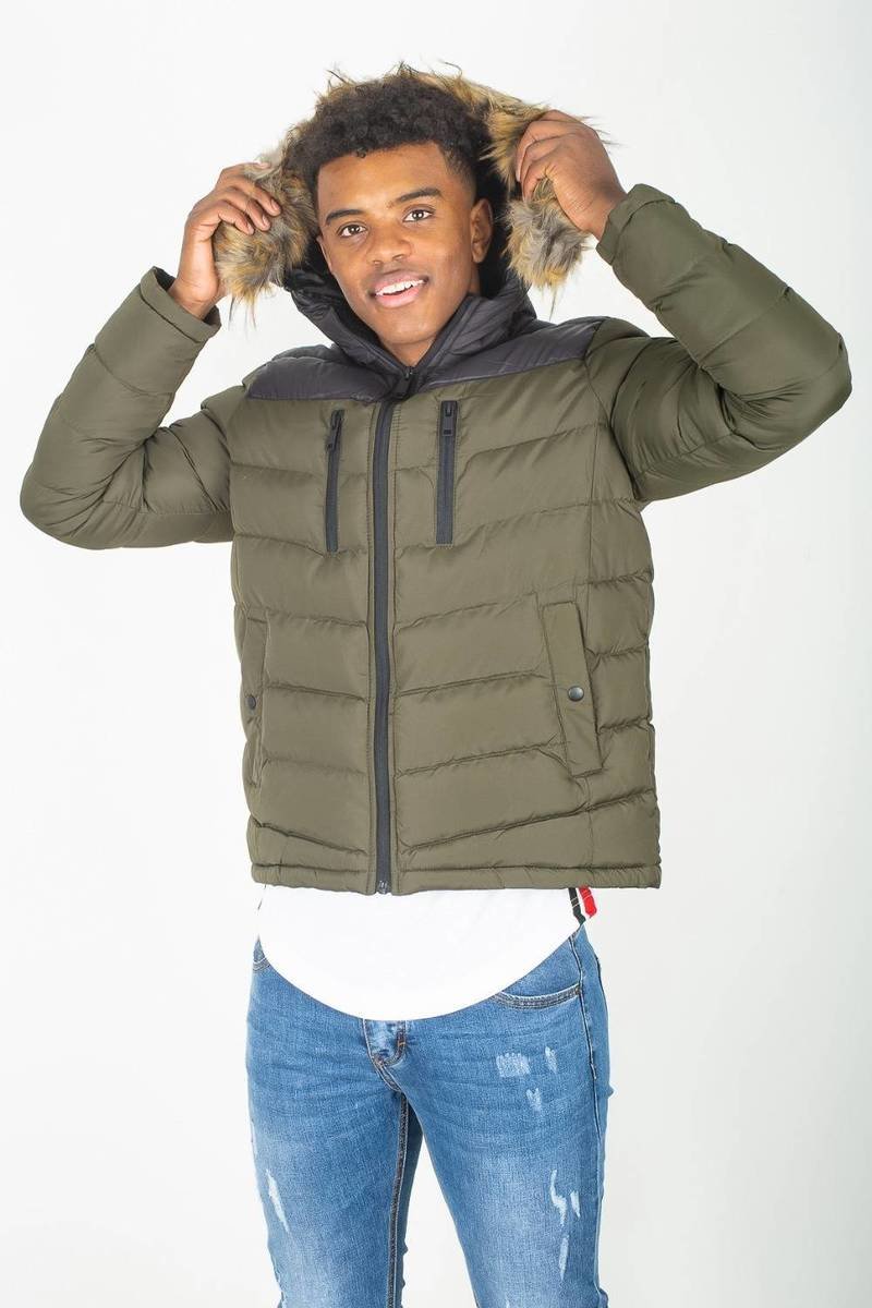 Cole Faux Fur Hood Padded Jacket Thumbnail Cole Faux Fur Hood Padded Jacket Thumbnail