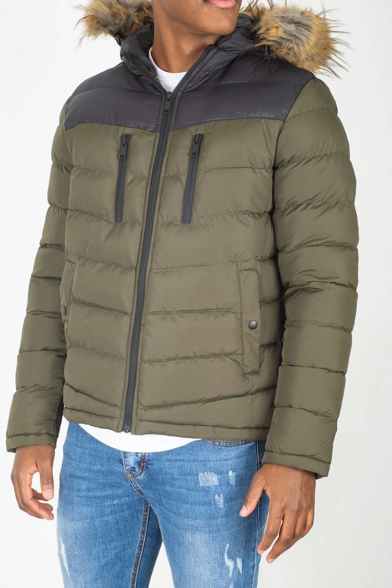 Cole Faux Fur Hood Padded Jacket Thumbnail Cole Faux Fur Hood Padded Jacket Thumbnail