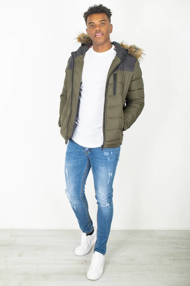 Cole Faux Fur Hood Padded Jacket Cole Faux Fur Hood Padded Jacket