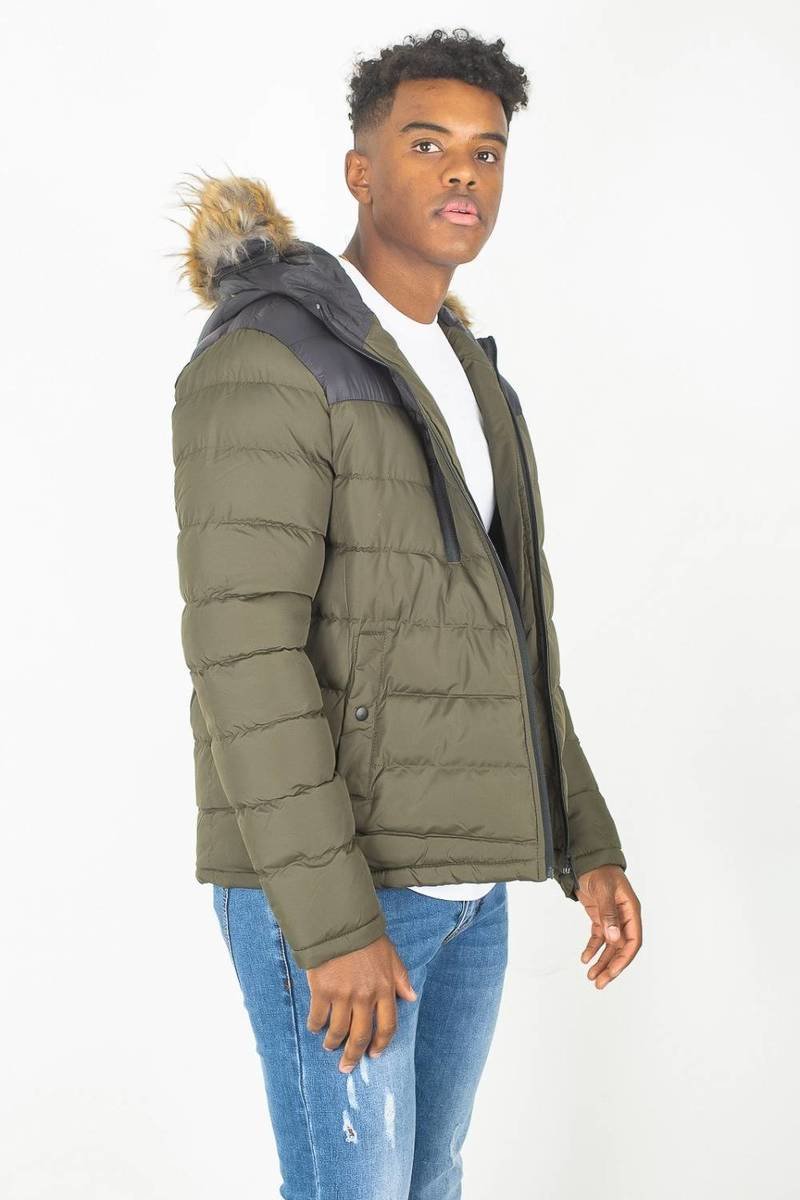 Cole Faux Fur Hood Padded Jacket Thumbnail Cole Faux Fur Hood Padded Jacket Thumbnail
