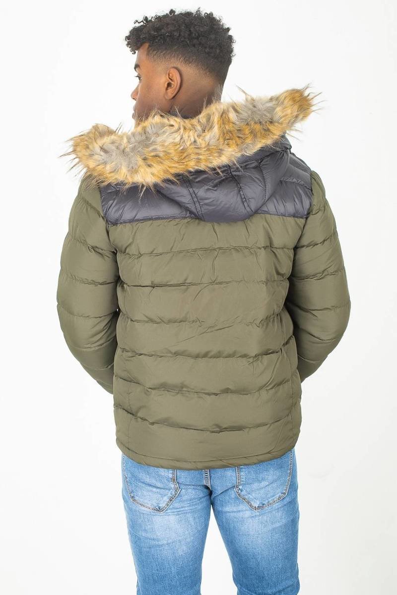 Cole Faux Fur Hood Padded Jacket Thumbnail Cole Faux Fur Hood Padded Jacket Thumbnail