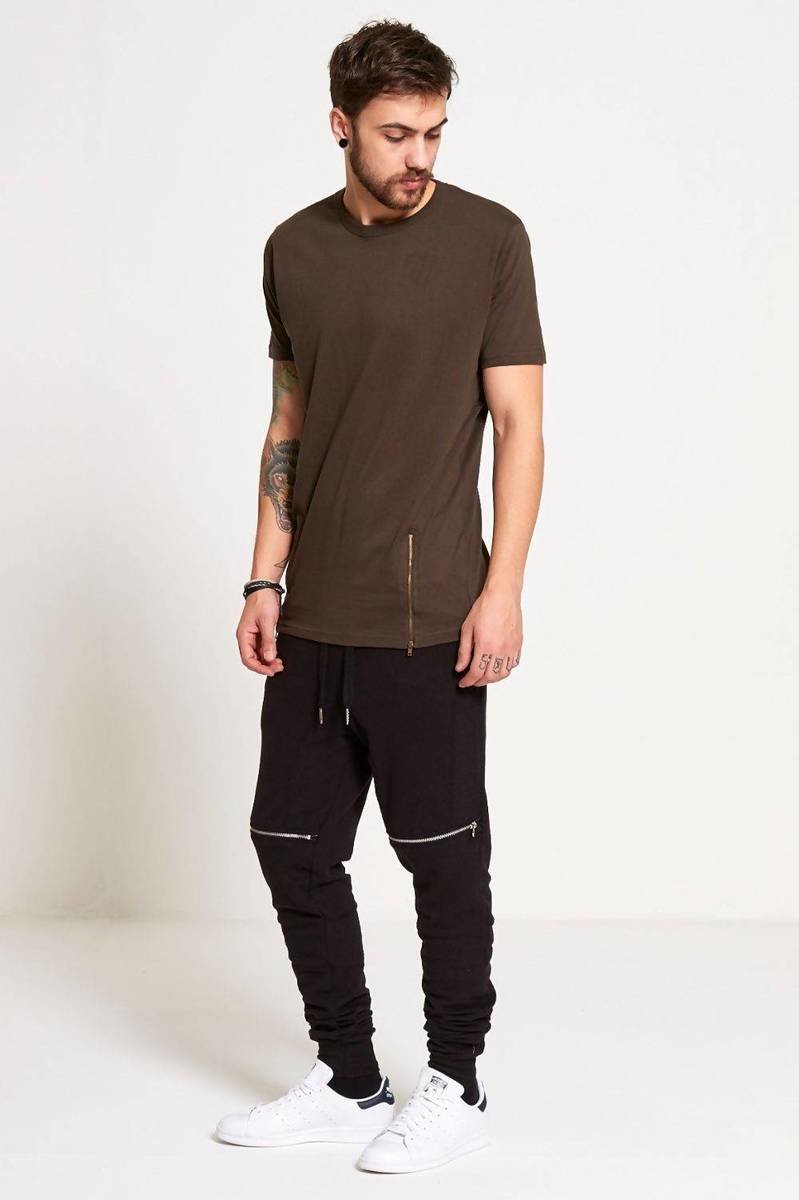 Connor Longline Zipper T-Shirt Thumbnail Connor Longline Zipper T-Shirt Thumbnail