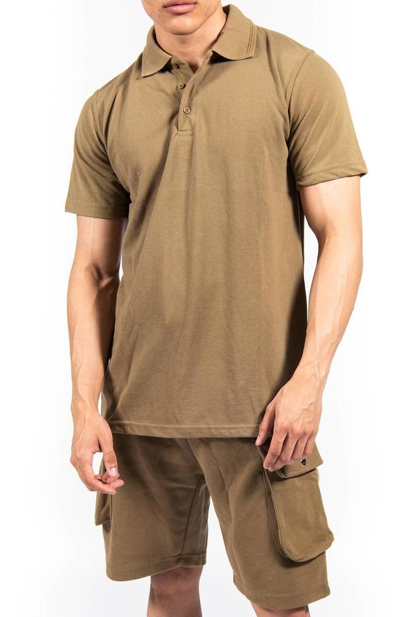 Chester Pique Polo And Cargo Short Set Thumbnail Chester Pique Polo And Cargo Short Set Thumbnail