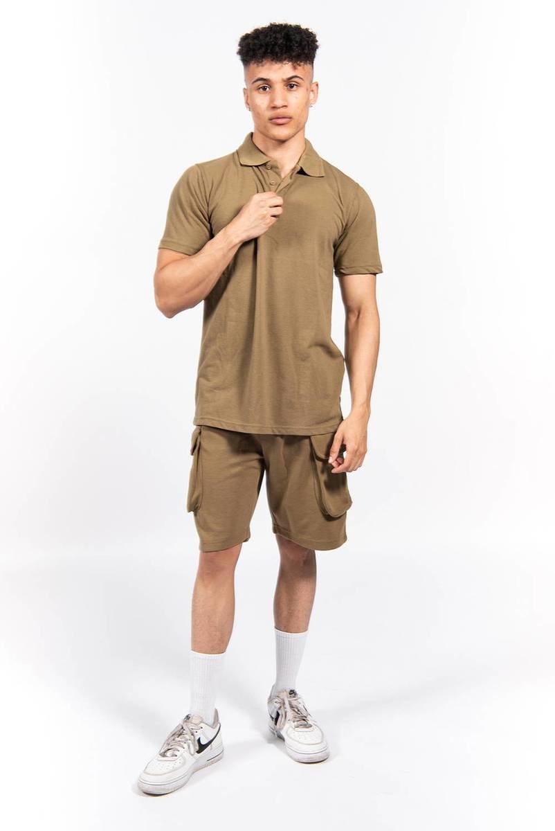 Chester Pique Polo And Cargo Short Set Chester Pique Polo And Cargo Short Set