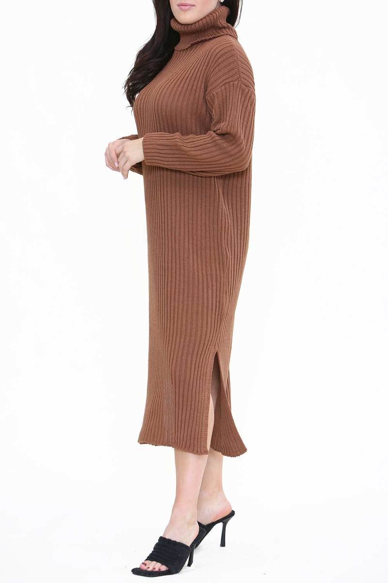 Camila High Neck Knitted Midi Jumper Dress Thumbnail Camila High Neck Knitted Midi Jumper Dress Thumbnail