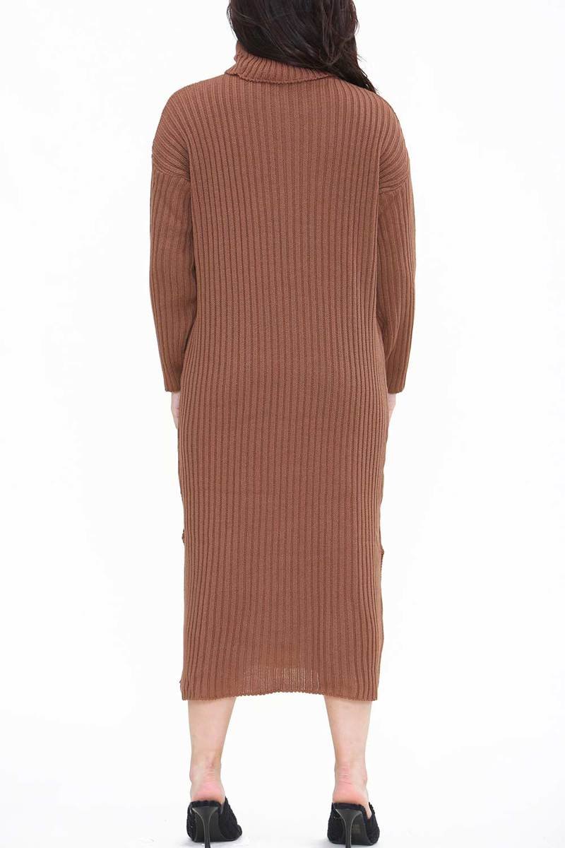 Camila High Neck Knitted Midi Jumper Dress Thumbnail Camila High Neck Knitted Midi Jumper Dress Thumbnail