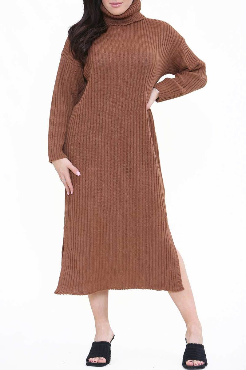 Camila High Neck Knitted Midi Jumper Dress Thumbnail Camila High Neck Knitted Midi Jumper Dress Thumbnail