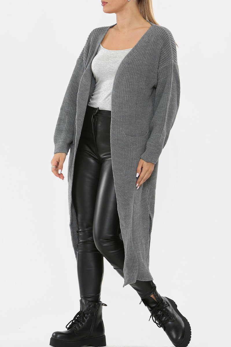 Isobel Chunky Knitted Longline Cardigan Thumbnail Isobel Chunky Knitted Longline Cardigan Thumbnail