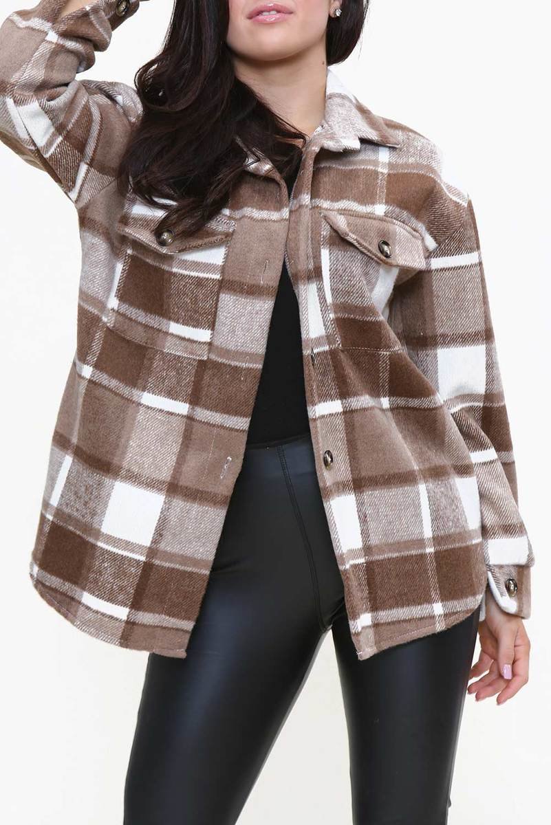 Chloe Button Down Check Shacket Chloe Button Down Check Shacket