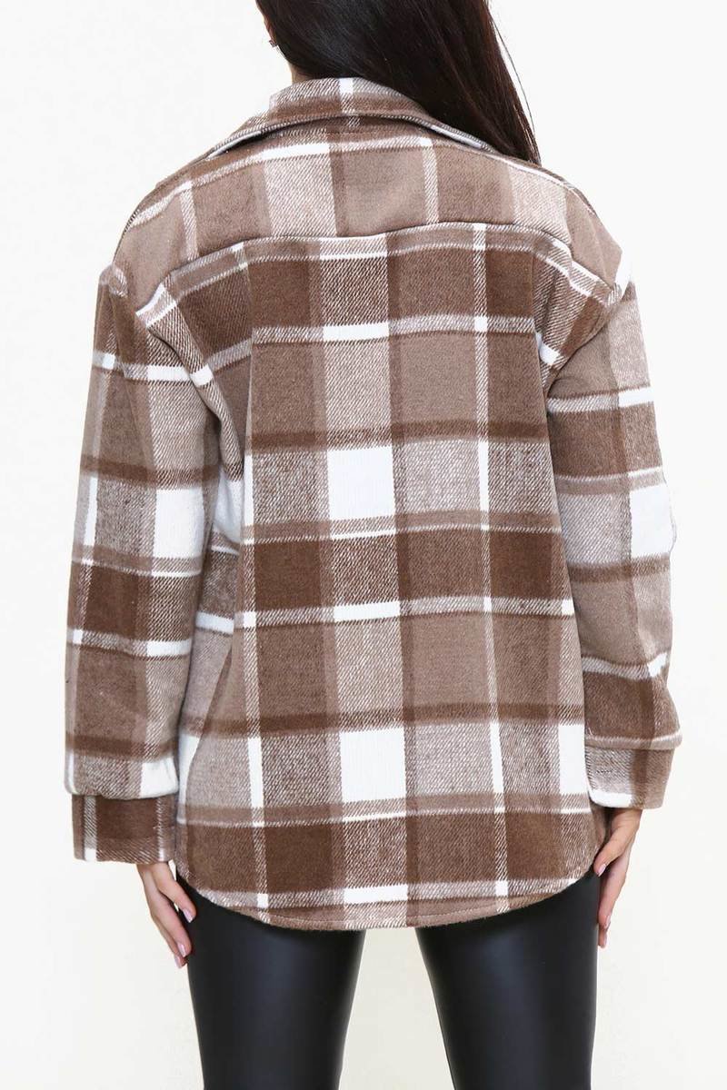 Chloe Button Down Check Shacket Thumbnail Chloe Button Down Check Shacket Thumbnail