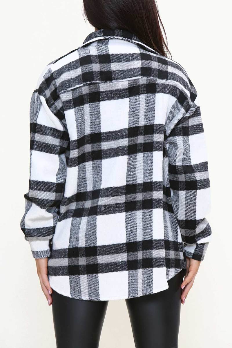 Chloe Button Down Check Shacket Thumbnail Chloe Button Down Check Shacket Thumbnail