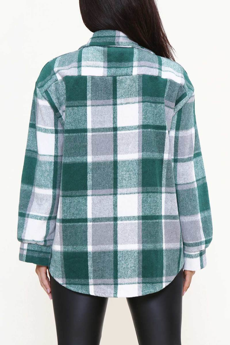 Chloe Button Down Check Shacket Thumbnail Chloe Button Down Check Shacket Thumbnail