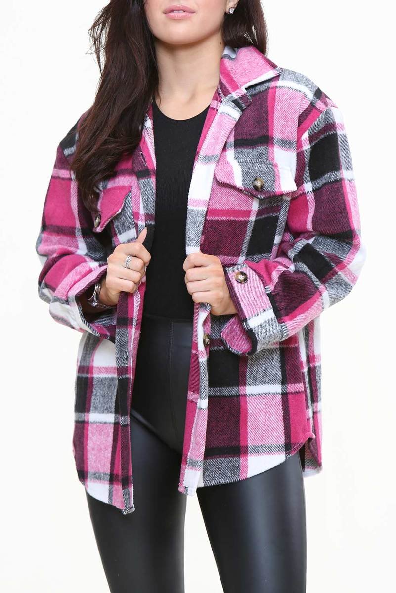 Chloe Button Down Check Shacket Chloe Button Down Check Shacket