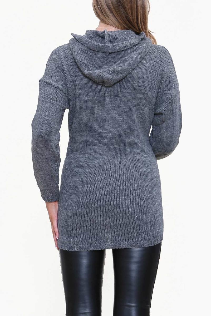 Cadi Oversized Knitted Hooded Jumper Thumbnail Cadi Oversized Knitted Hooded Jumper Thumbnail