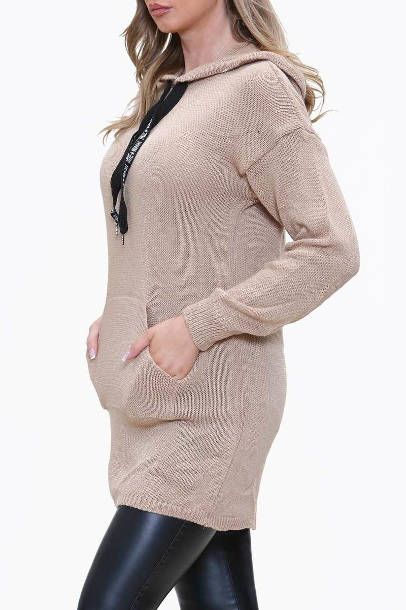 Cadi Oversized Knitted Hooded Jumper Thumbnail Cadi Oversized Knitted Hooded Jumper Thumbnail