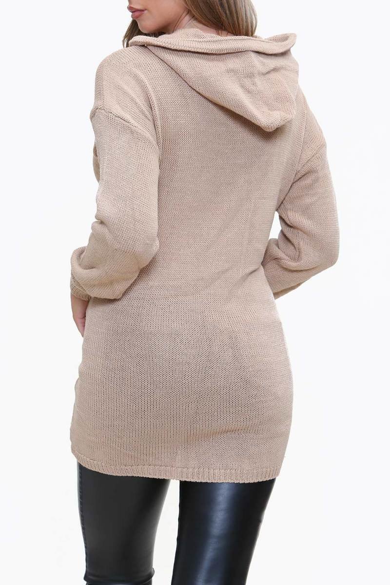 Cadi Oversized Knitted Hooded Jumper Thumbnail Cadi Oversized Knitted Hooded Jumper Thumbnail