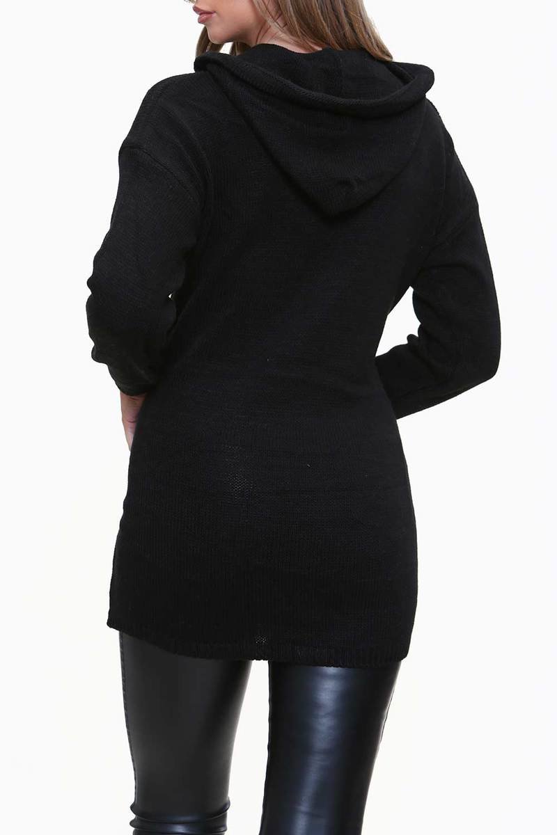 Amira Oversized Knitted Hooded Jumper Thumbnail Amira Oversized Knitted Hooded Jumper Thumbnail