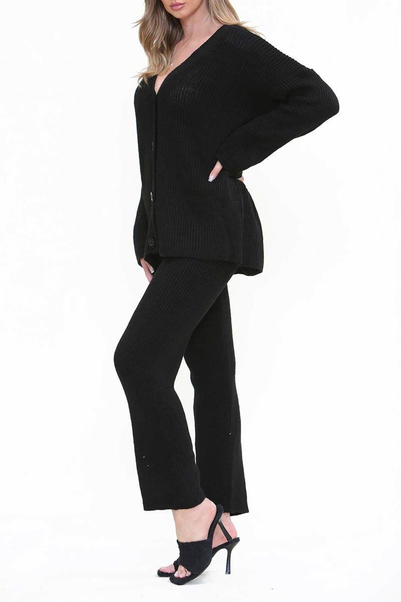 Madison Knitted Button Cardigan and Trousers Co-Ord Set Thumbnail Madison Knitted Button Cardigan and Trousers Co-Ord Set Thumbnail