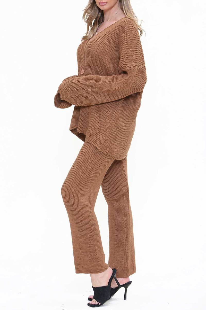 Madison Knitted Button Cardigan and Trousers Co-Ord Set Thumbnail Madison Knitted Button Cardigan and Trousers Co-Ord Set Thumbnail