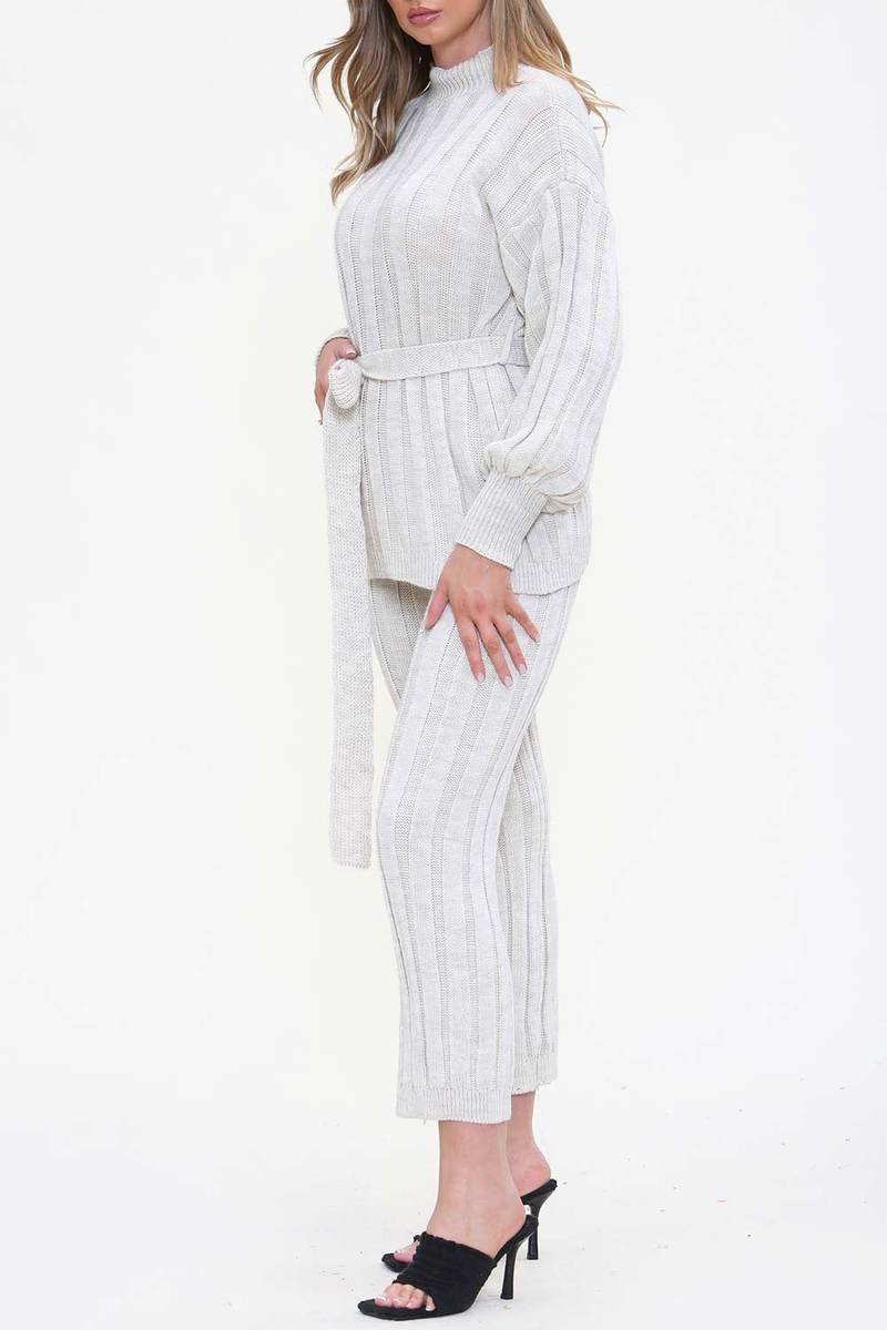Naomi Belted Top and Trouser Knitted Co-ord Thumbnail Naomi Belted Top and Trouser Knitted Co-ord Thumbnail