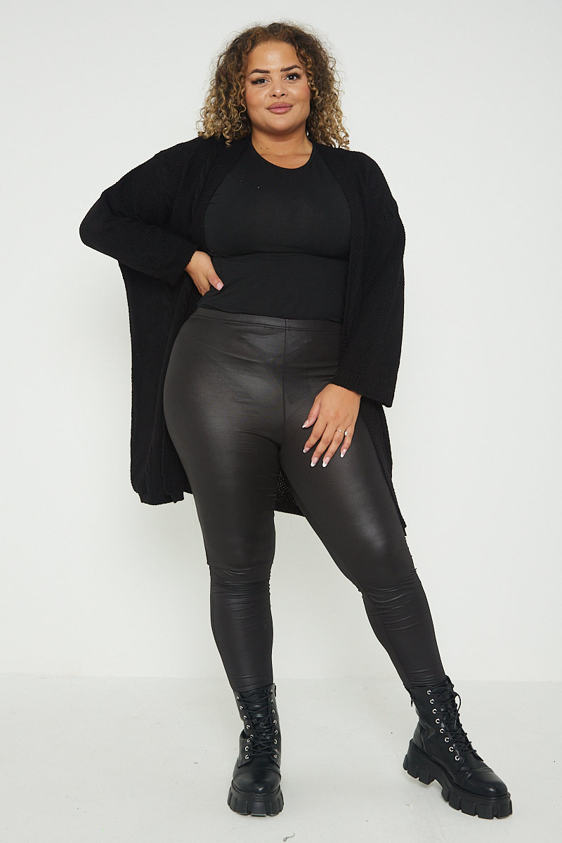 Effie Mid Length Knitted Plus Size Cardigan Effie Mid Length Knitted Plus Size Cardigan
