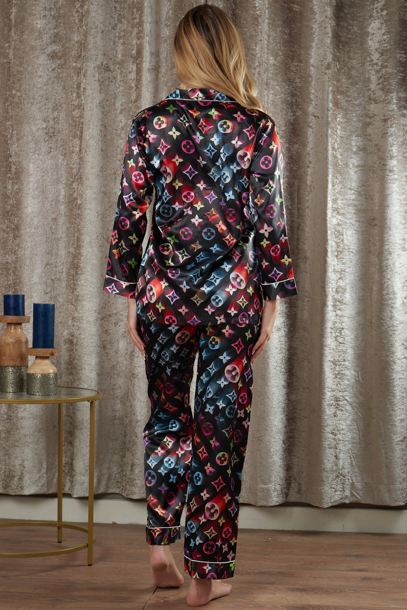 Nadia Printed Long Sleeve Pyjama Set Thumbnail Nadia Printed Long Sleeve Pyjama Set Thumbnail