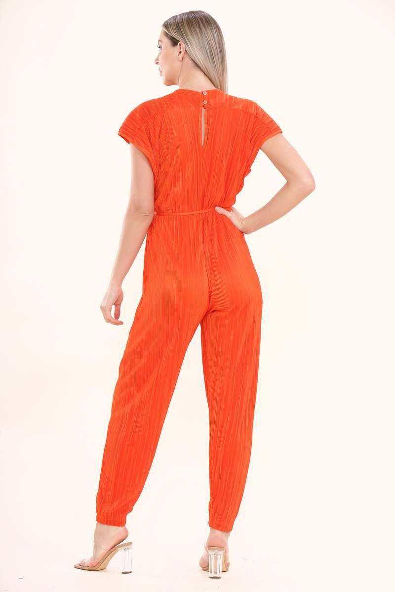 Kinsley Slim Leg Jumpsuit with Tie Front  Thumbnail